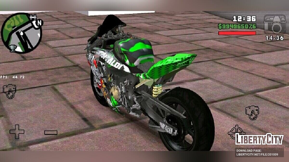 Скачать Kawasaki Ninja ZX-25R Dragon для GTA San Andreas (iOS, Android)