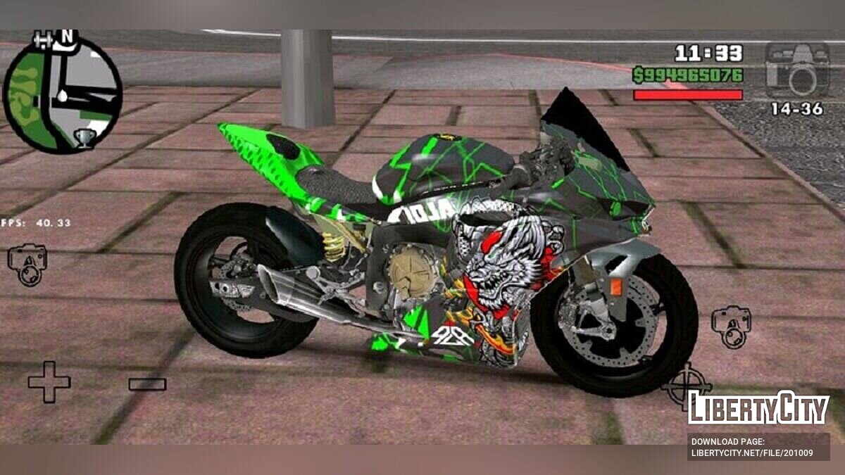 Скачать Kawasaki Ninja ZX-25R Dragon для GTA San Andreas (iOS, Android)