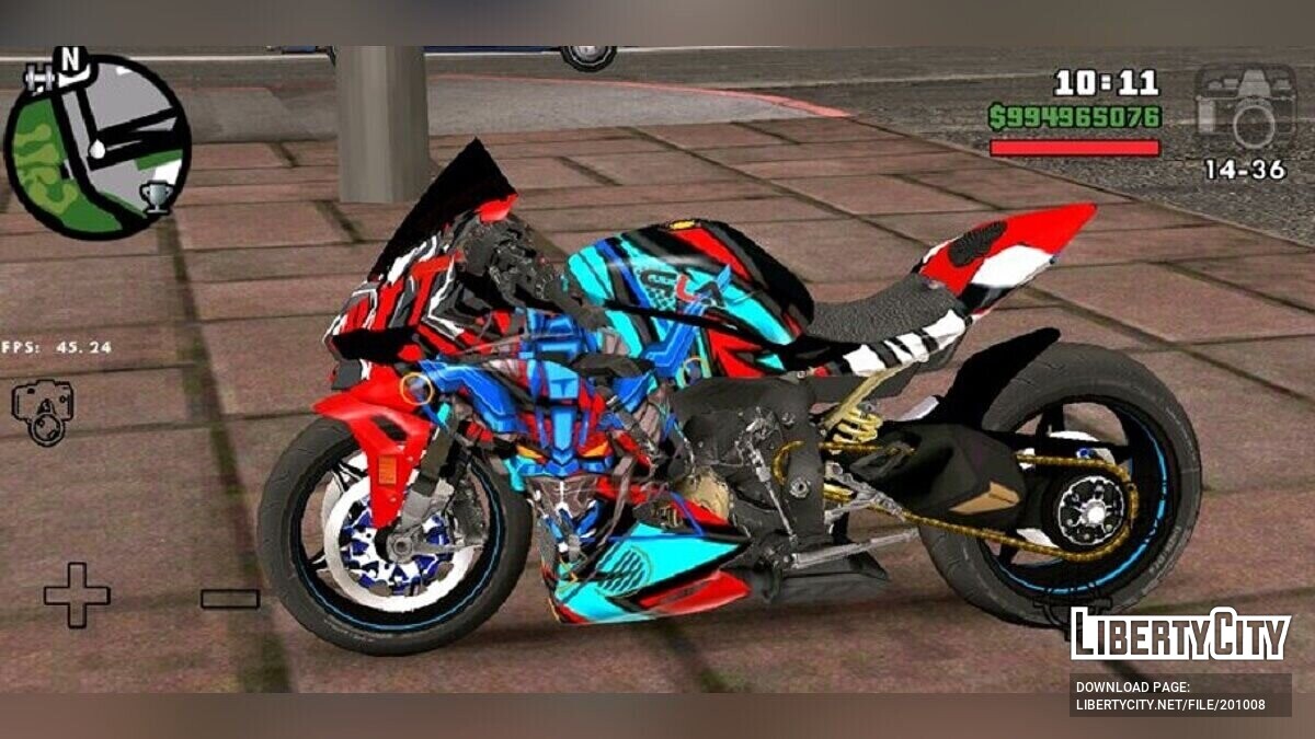 Скачать Kawasaki Ninja ZX-25R Robot для GTA San Andreas (iOS, Android)