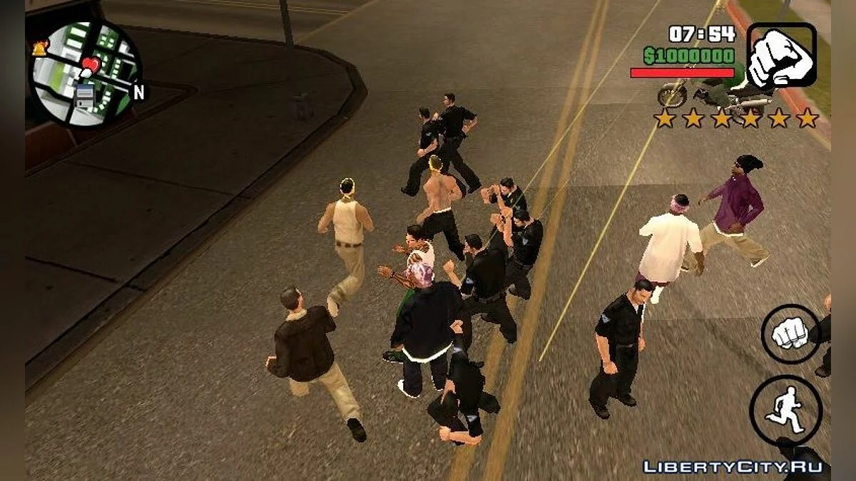 Нет оружия (только кулачные бои) / GTA San Andreas (iOS, Android)