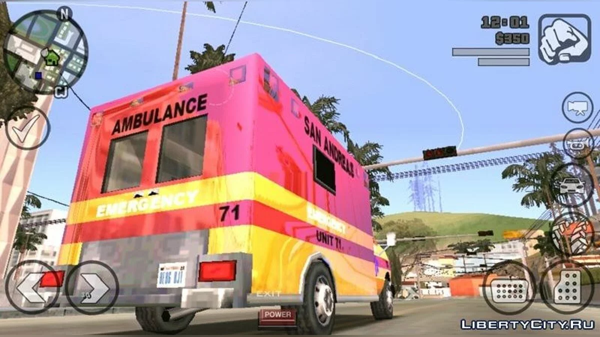 Новый цвет для скорой помощи / GTA San Andreas (iOS, Android)