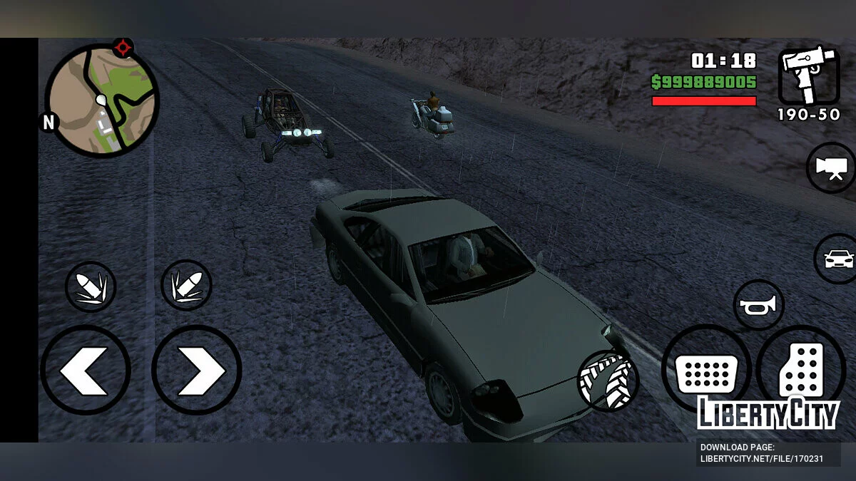 Уникальные машины в трафике / GTA San Andreas (iOS, Android)