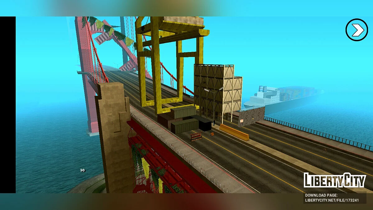 Сломанный мост в Сан-Фиерро / GTA San Andreas (iOS, Android)