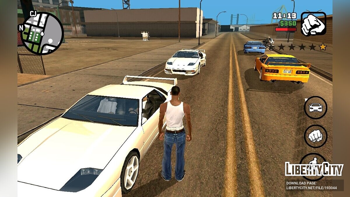 Скачать Уличные банды водят суперкары для GTA San Andreas (iOS, Android)