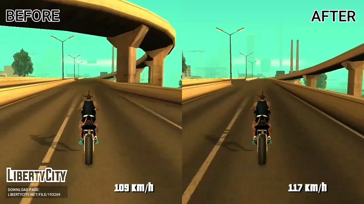 Увеличение максимальной скорости / GTA San Andreas (iOS, Android)