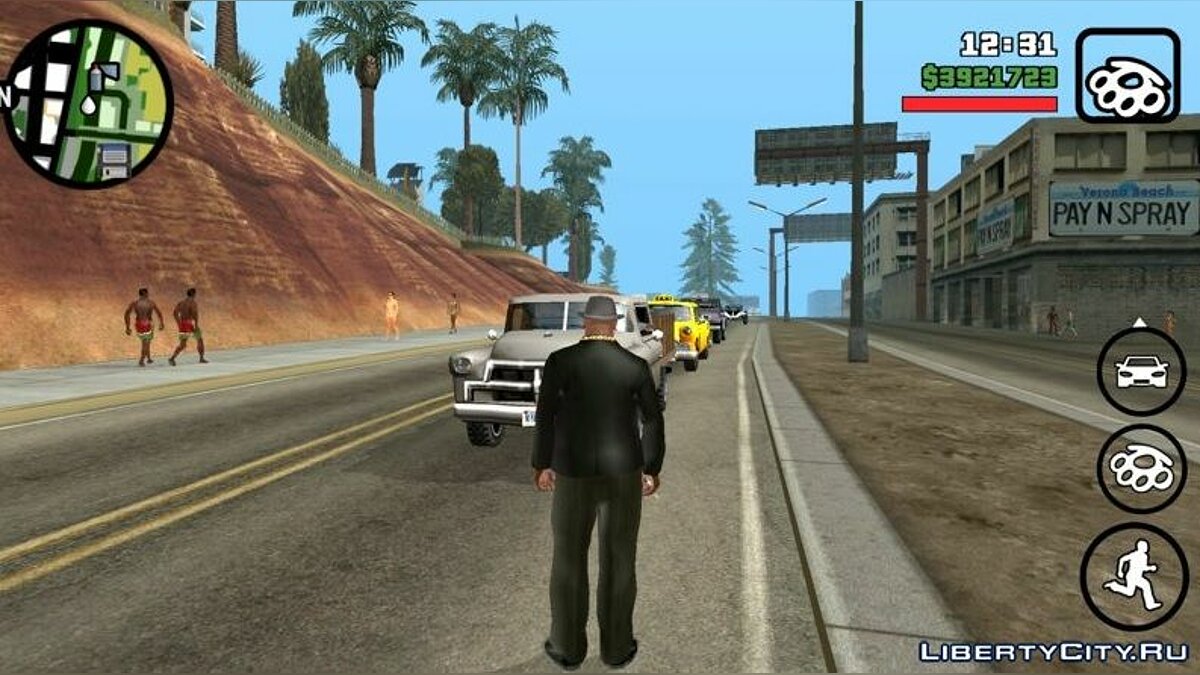 Трафик как в GTA Vice City для GTA San Andreas (iOS, Android) - Картинка #1