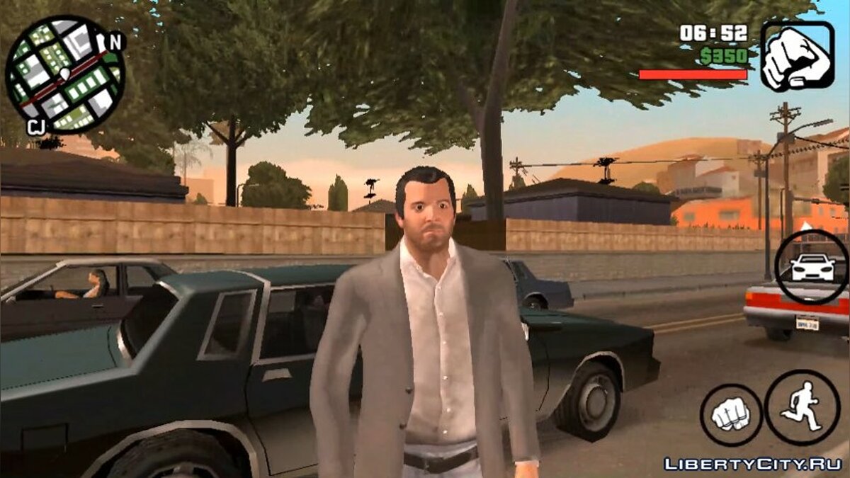 Скачать Модель Майкла из GTA V (Player.img/Android) для GTA San Andreas  (iOS, Android)