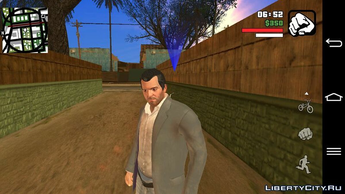 Скачать Модель Майкла из GTA V (Player.img/Android) для GTA San Andreas  (iOS, Android)