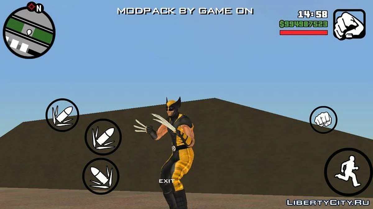 Костюм Росомахи из фильма "Росомаха: Бессмертный" / GTA San Andreas (iOS, Android)