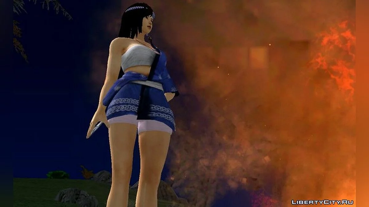 Горячая Кокоро в голубом платье / GTA San Andreas (iOS, Android)