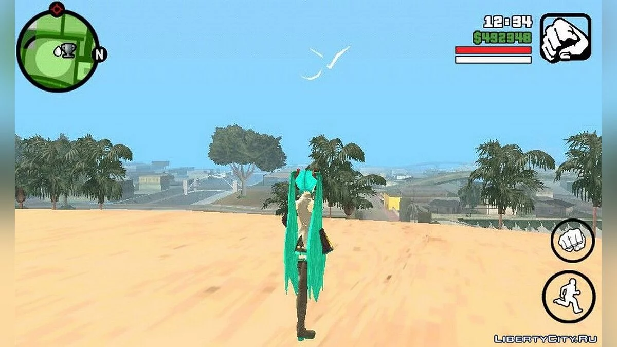 Мику Хатсунэ из аниме / GTA San Andreas (iOS, Android)