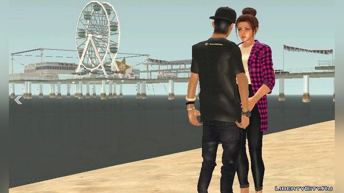 Скин персонажа в черном стиле / GTA San Andreas (iOS, Android)