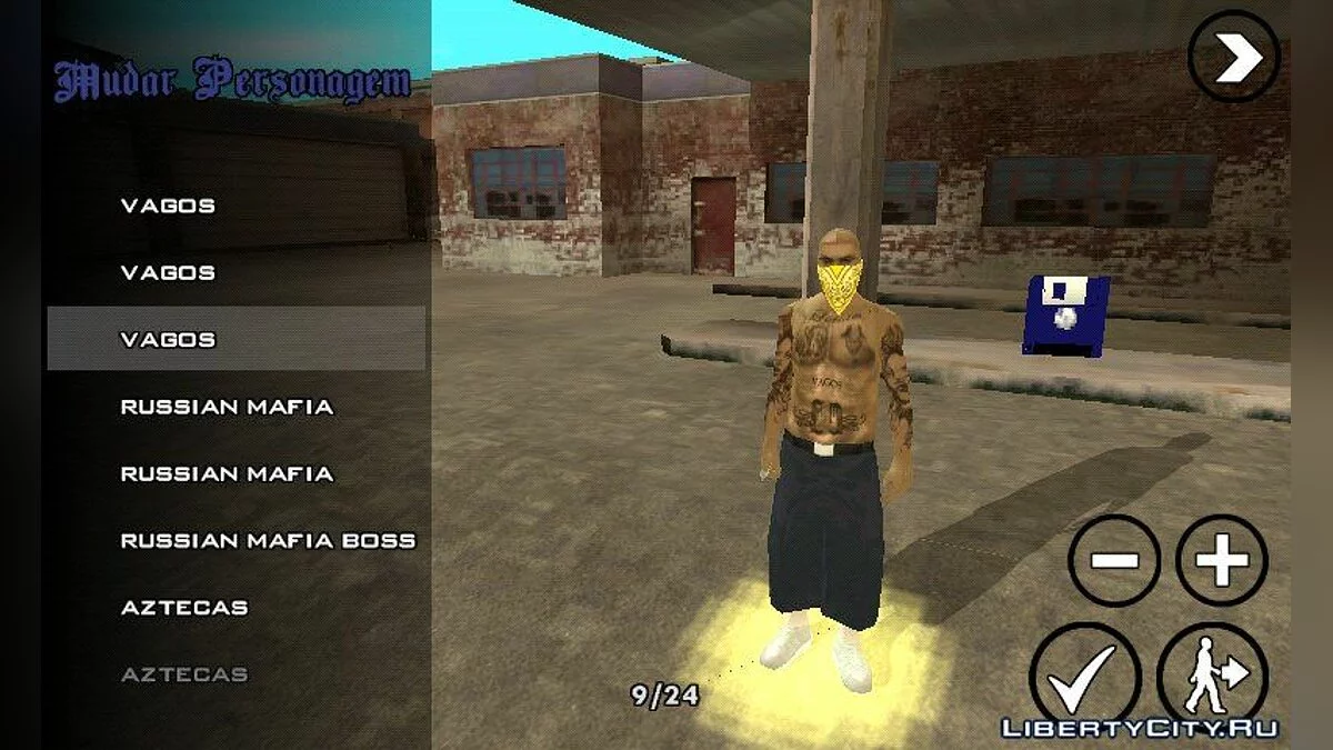 Новый внешний вид для Вагосов / GTA San Andreas (iOS, Android)