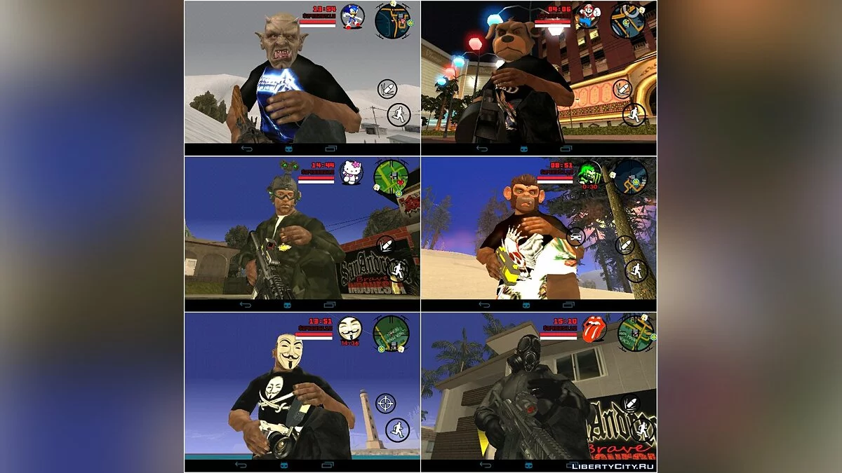 Играй за девушку и новые маски для Си Джея / GTA San Andreas (iOS, Android)