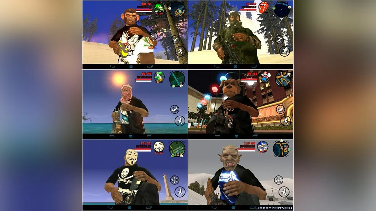 Играй за девушку и новые маски для Си Джея часть 2 / GTA San Andreas (iOS, Android)