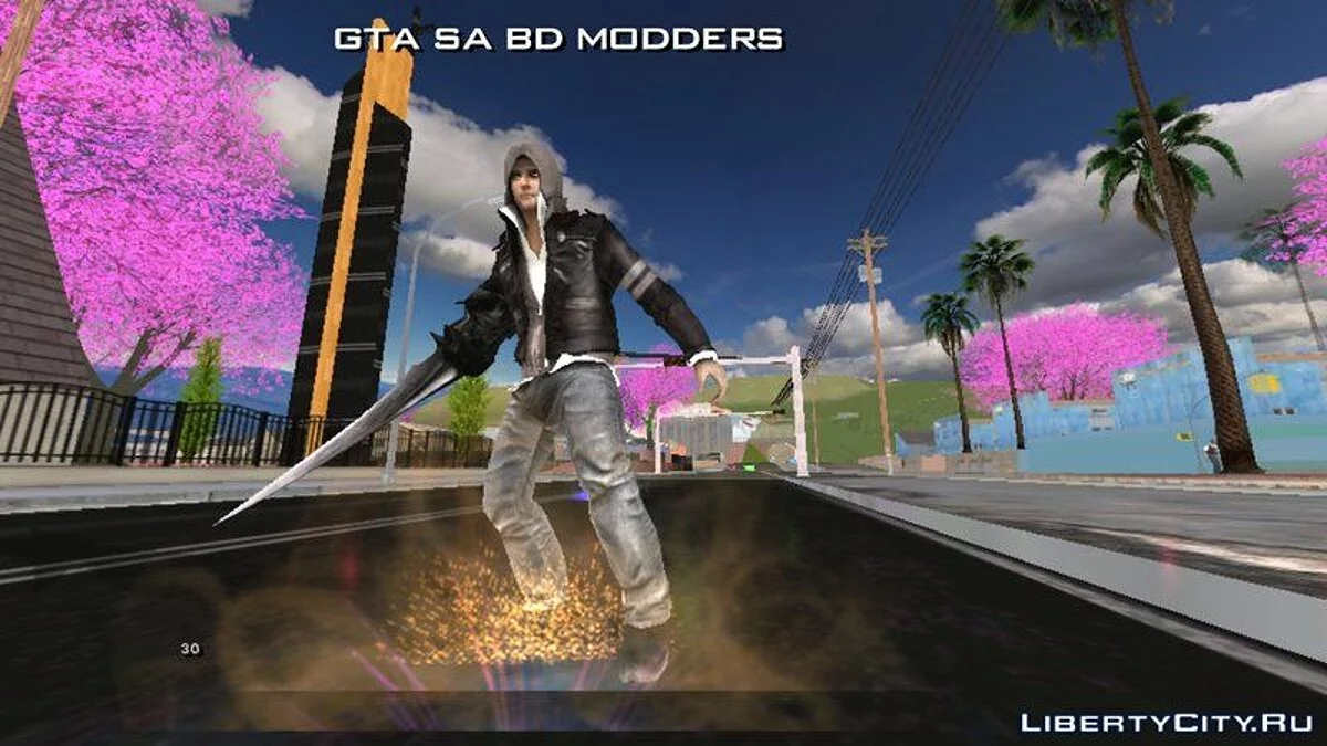 Алекс Мерсер с клинком из Прототипа / GTA San Andreas (iOS, Android)