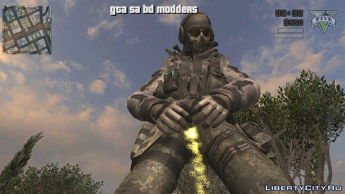 Скачать Скин из Call of Duty: Ghosts для GTA San Andreas (iOS, Android)