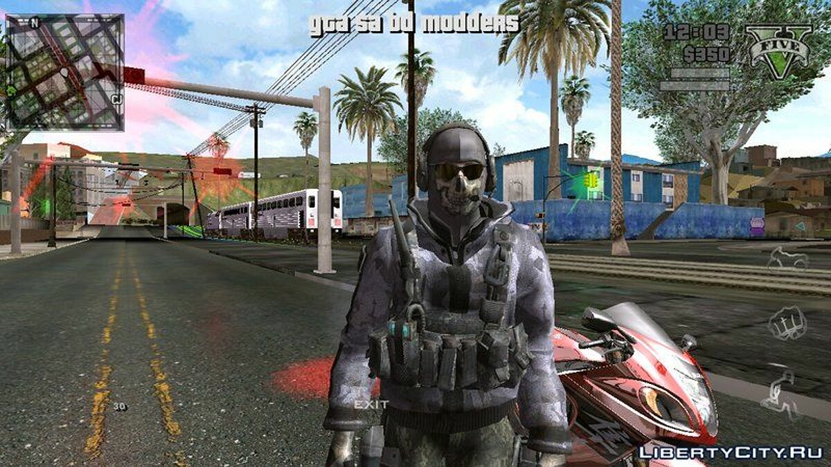 Скачать Скин из Call of Duty: Ghosts для GTA San Andreas (iOS, Android)