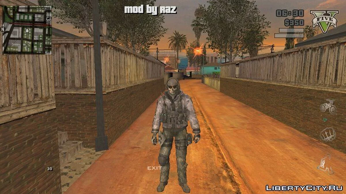 Скин из Call of Duty: Ghosts / GTA San Andreas (iOS, Android)