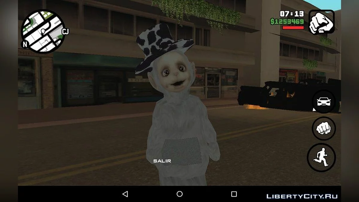 Телепузик из игры Slendytubbies / GTA San Andreas (iOS, Android)