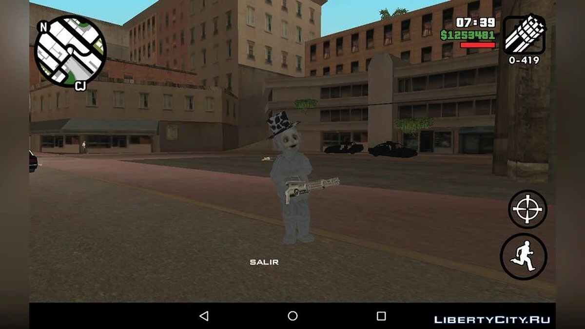 Телепузик из игры Slendytubbies / GTA San Andreas (iOS, Android)