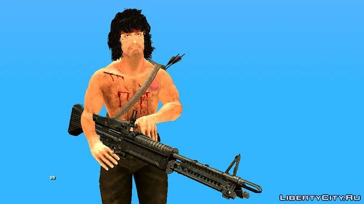 Рэмбо с оружием / GTA San Andreas (iOS, Android)