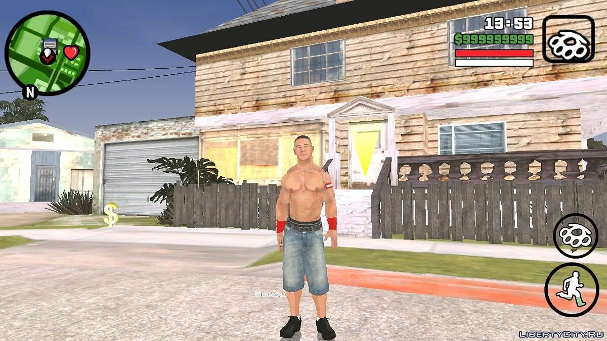 Джон Сина из игры Smackdown Vs Raw 2011 / GTA San Andreas (iOS, Android)