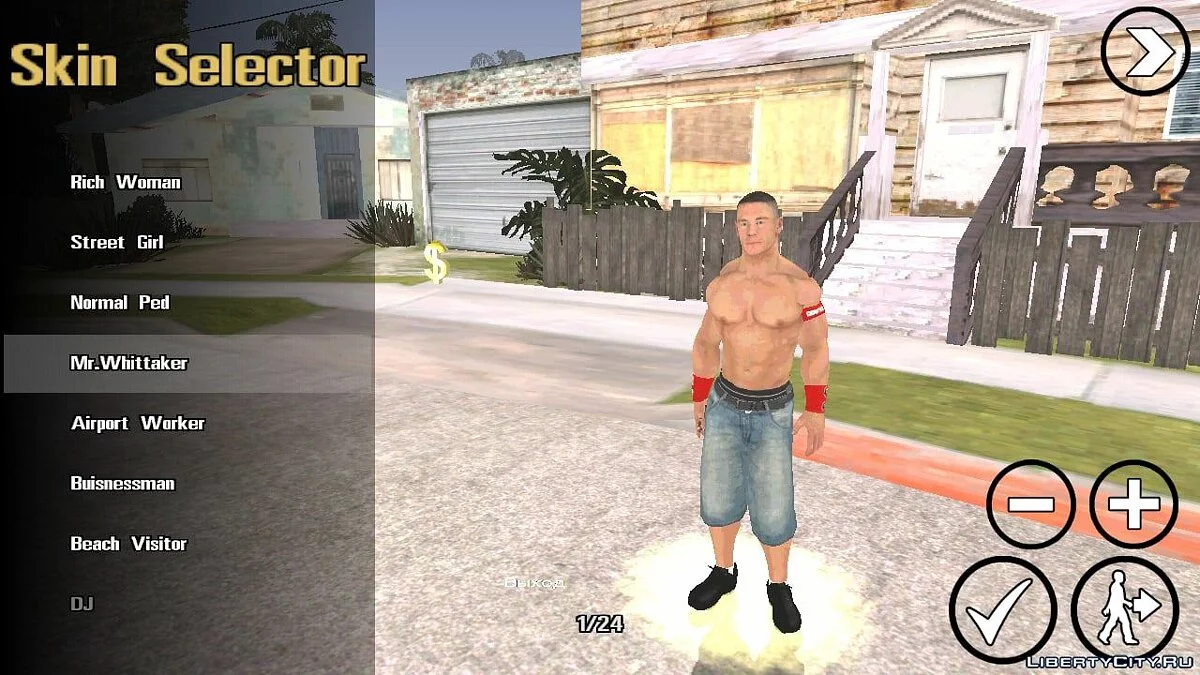 Джон Сина из игры Smackdown Vs Raw 2011 / GTA San Andreas (iOS, Android)