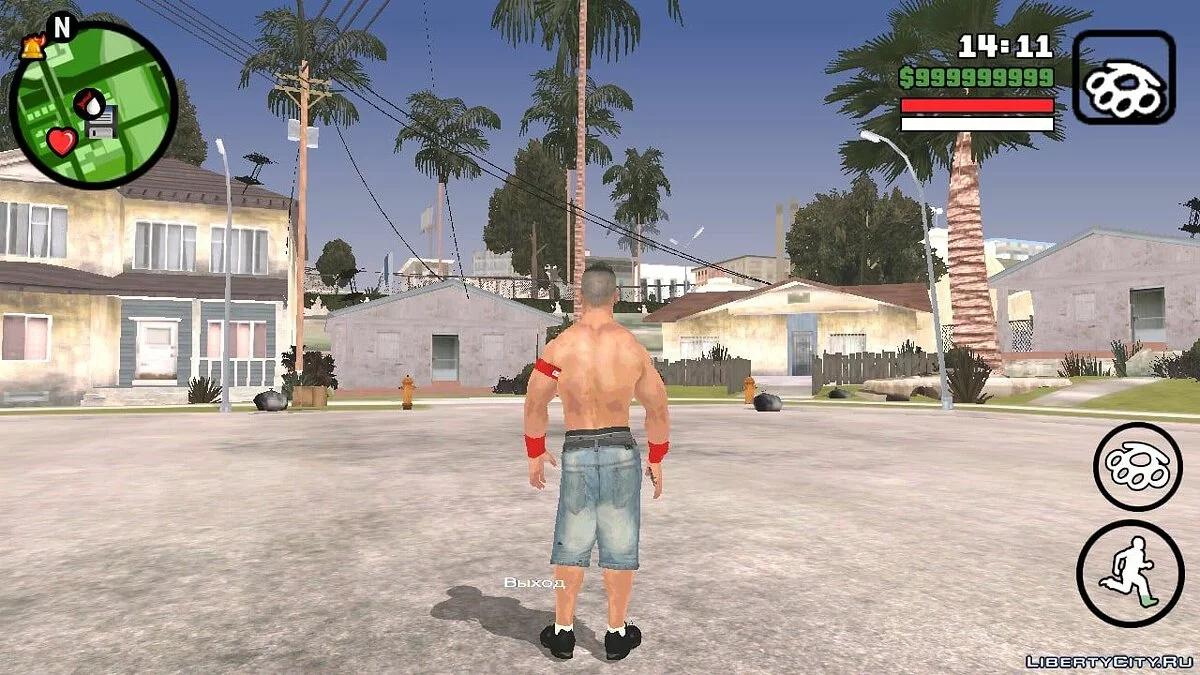 Джон Сина из игры Smackdown Vs Raw 2011 / GTA San Andreas (iOS, Android)