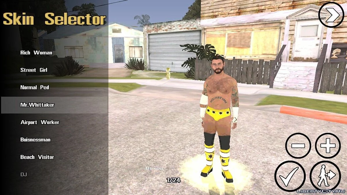 СМ Панк из игры Smackdown vs Raw 2011 / GTA San Andreas (iOS, Android)