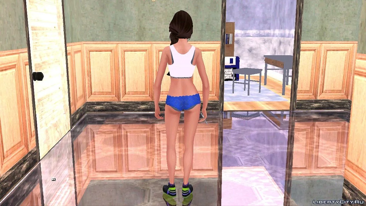 Девушка из игры The Sims 4 / GTA San Andreas (iOS, Android)
