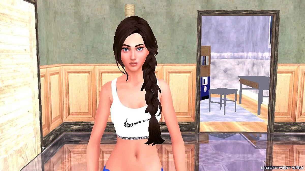 Девушка из игры The Sims 4 / GTA San Andreas (iOS, Android)