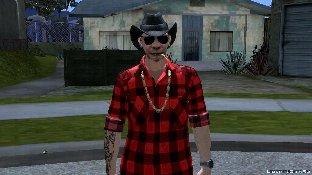 Cwmohb1 в повседневной одежде (сельской стиль) v7 / GTA San Andreas (iOS, Android)