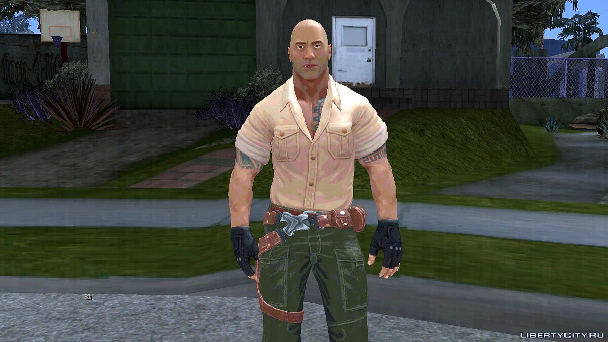 Скачать Dr. Smolder Bravestone из фильма Джуманджи / The Rock для GTA San  Andreas (iOS, Android)