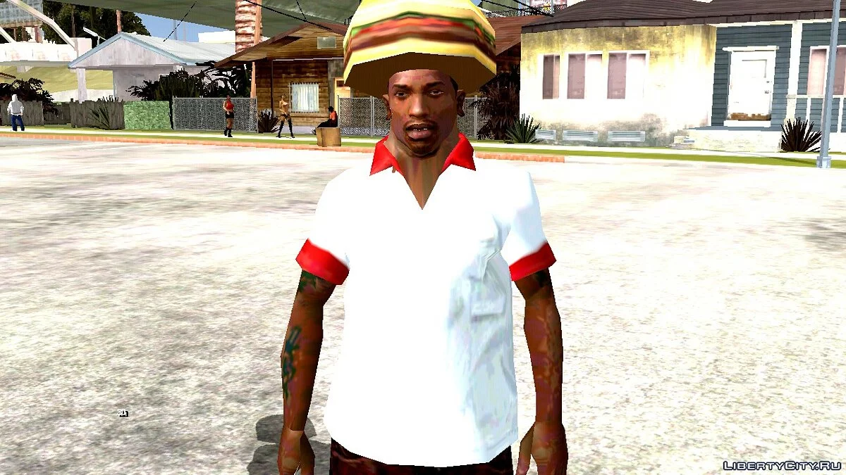 Карл Джонсон в одежде работника Бургер Шот / GTA San Andreas (iOS, Android)