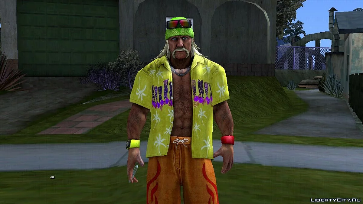 Халк Хоган (пляжный) из игры WWE Immortals / GTA San Andreas (iOS, Android)