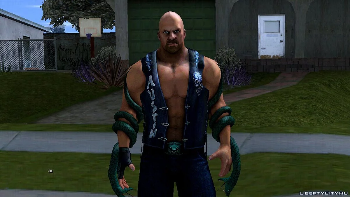 Ледяная Глыба (Техасский гремучий змей) из игры WWE Immortals / GTA San Andreas (iOS, Android)