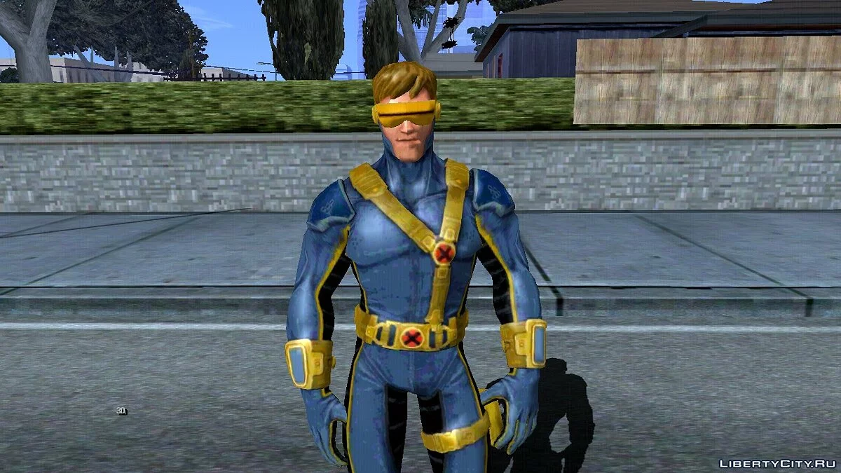 Циклоп из Marvel Strike Force / GTA San Andreas (iOS, Android)