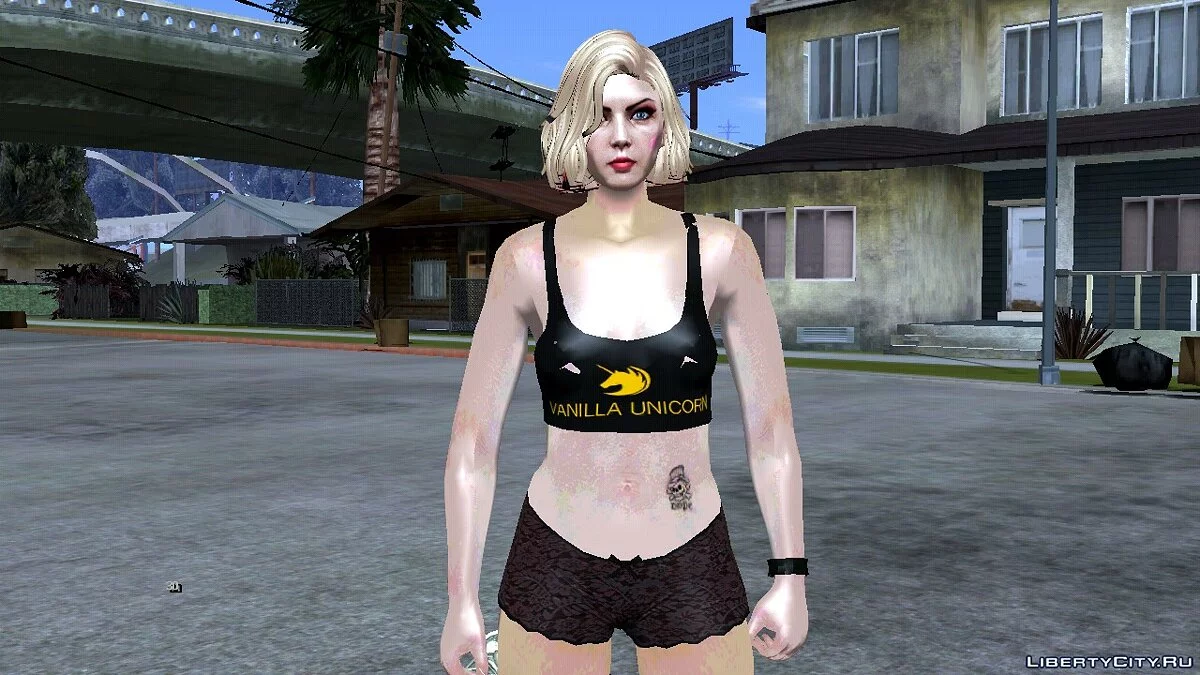 Рандомный скин девушки-блондинки из GTA Online (Стриптизерша) / GTA San Andreas (iOS, Android)