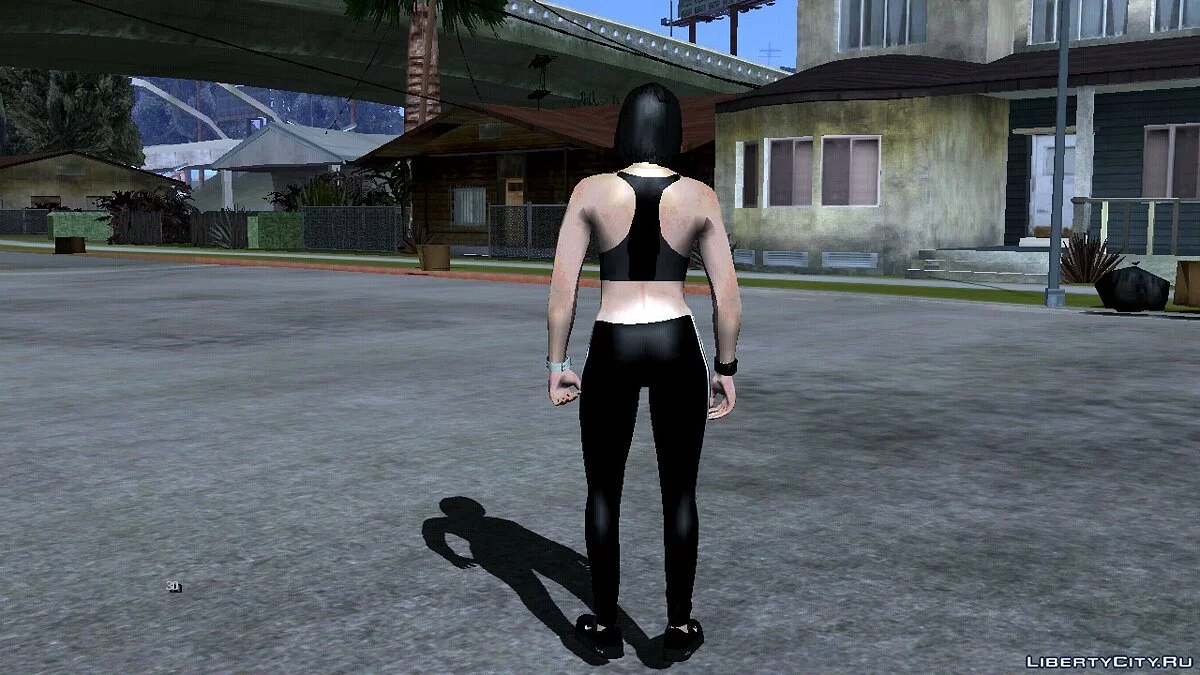 Рандомный женский скин из GTA Online (Азиатка в спортивном костюме) / GTA San Andreas (iOS, Android)