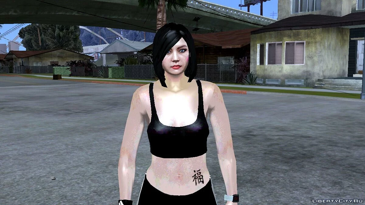 Рандомный женский скин из GTA Online (Азиатка в спортивном костюме) / GTA San Andreas (iOS, Android)