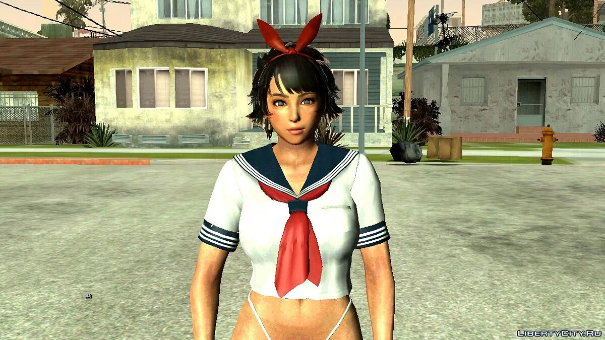 Джози Ризал из Tekken 7 в униформе летней школы / GTA San Andreas (iOS, Android)