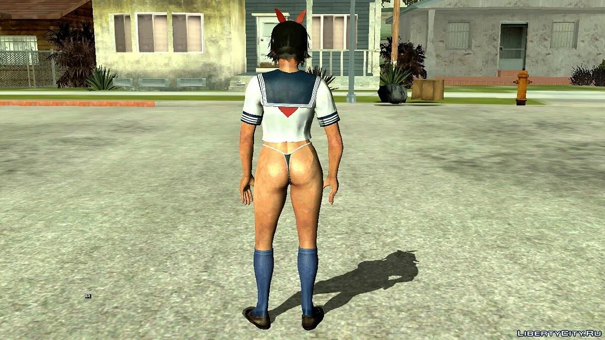 Джози Ризал из Tekken 7 в униформе летней школы / GTA San Andreas (iOS, Android)