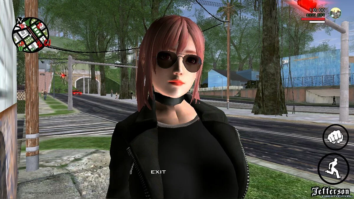 Хонока в джинсах и жакете  / GTA San Andreas (iOS, Android)