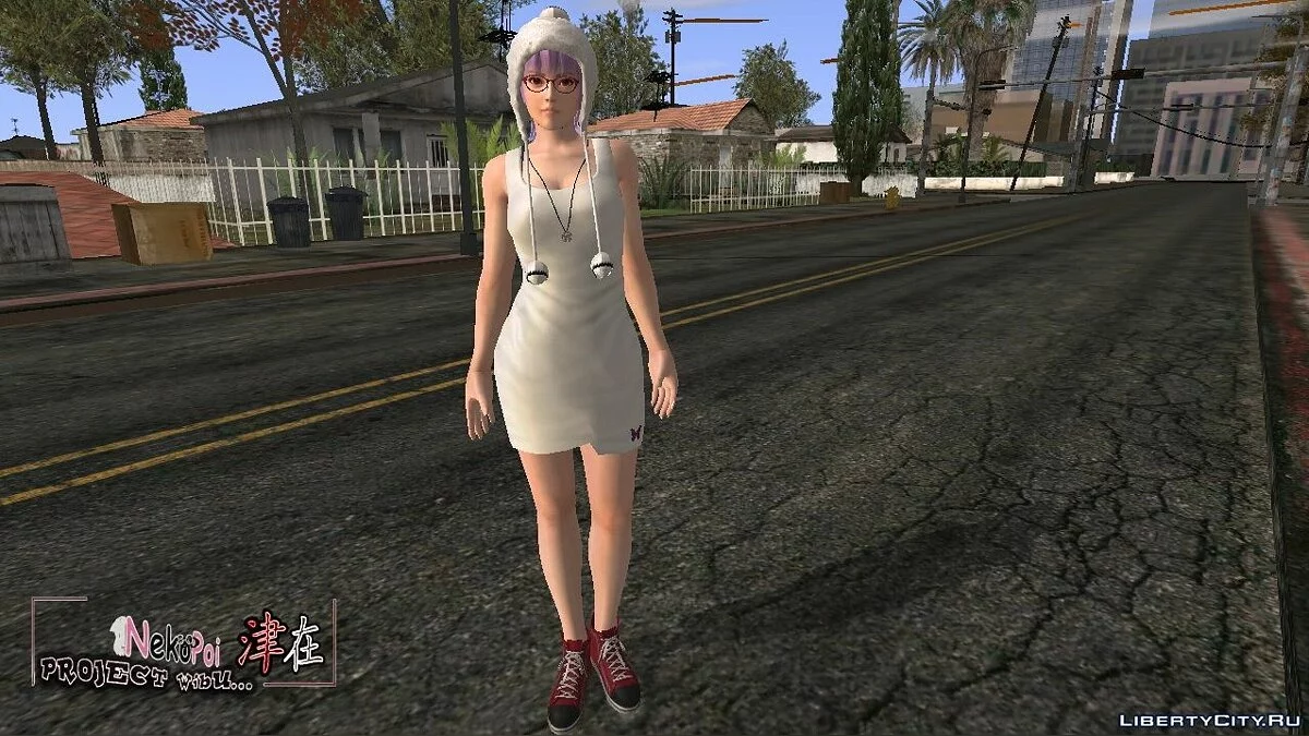 Аяне из DOA5 в повседневном платье / GTA San Andreas (iOS, Android)