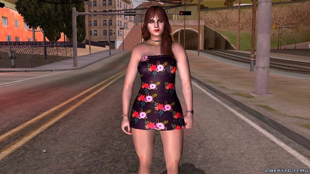 Девушка в платье из GTA Online / GTA San Andreas (iOS, Android)