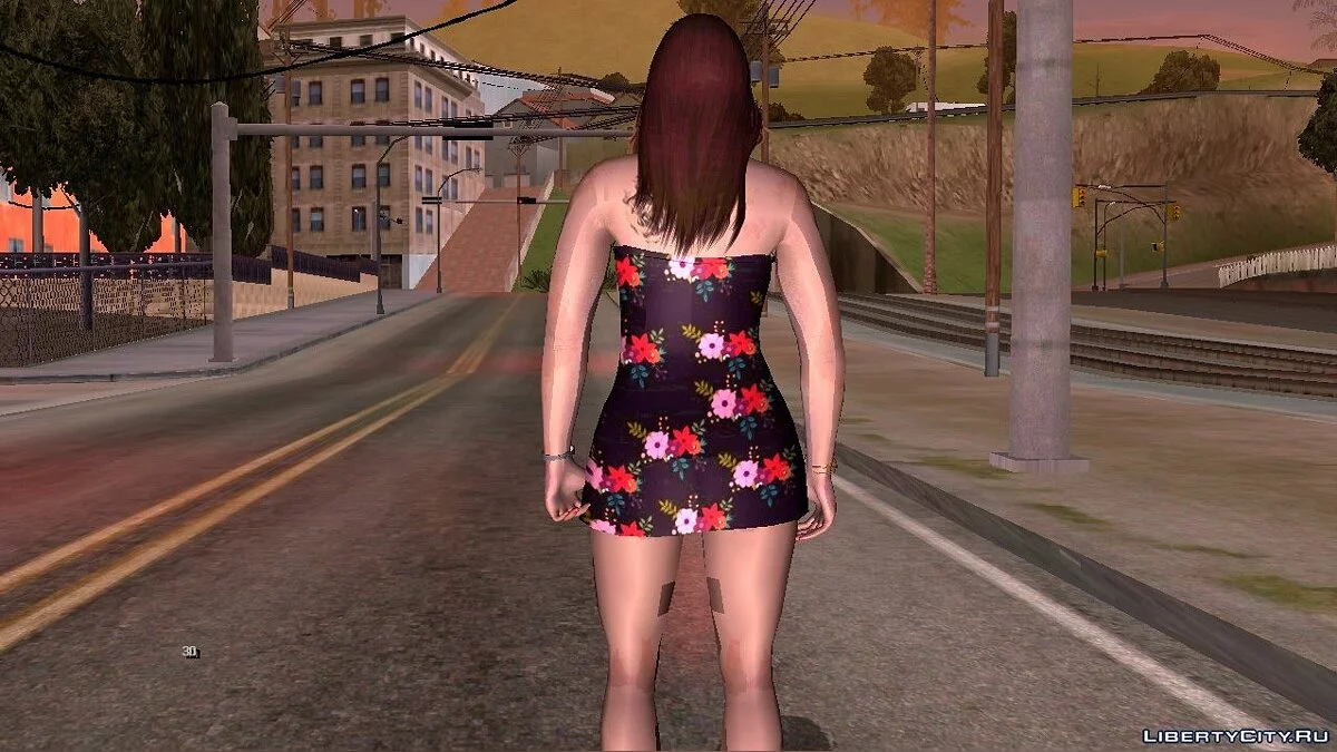 Девушка в платье из GTA Online / GTA San Andreas (iOS, Android)