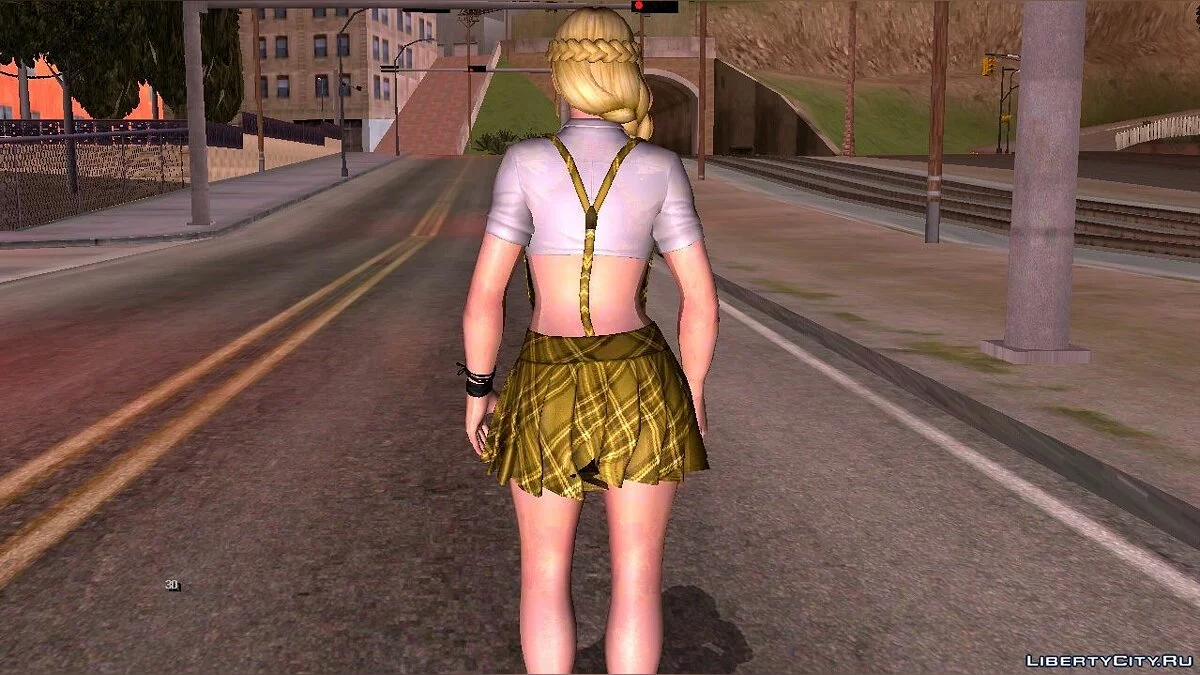 Хелена Дуглас в униформе школьницы / GTA San Andreas (iOS, Android)