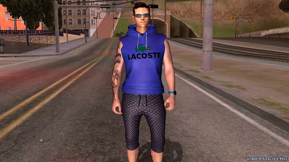 Клод в одежде из DLC Импорт-Экспорт V2 / GTA San Andreas (iOS, Android)