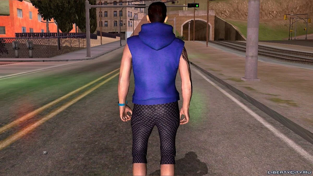 Клод в одежде из DLC Импорт-Экспорт V2 / GTA San Andreas (iOS, Android)